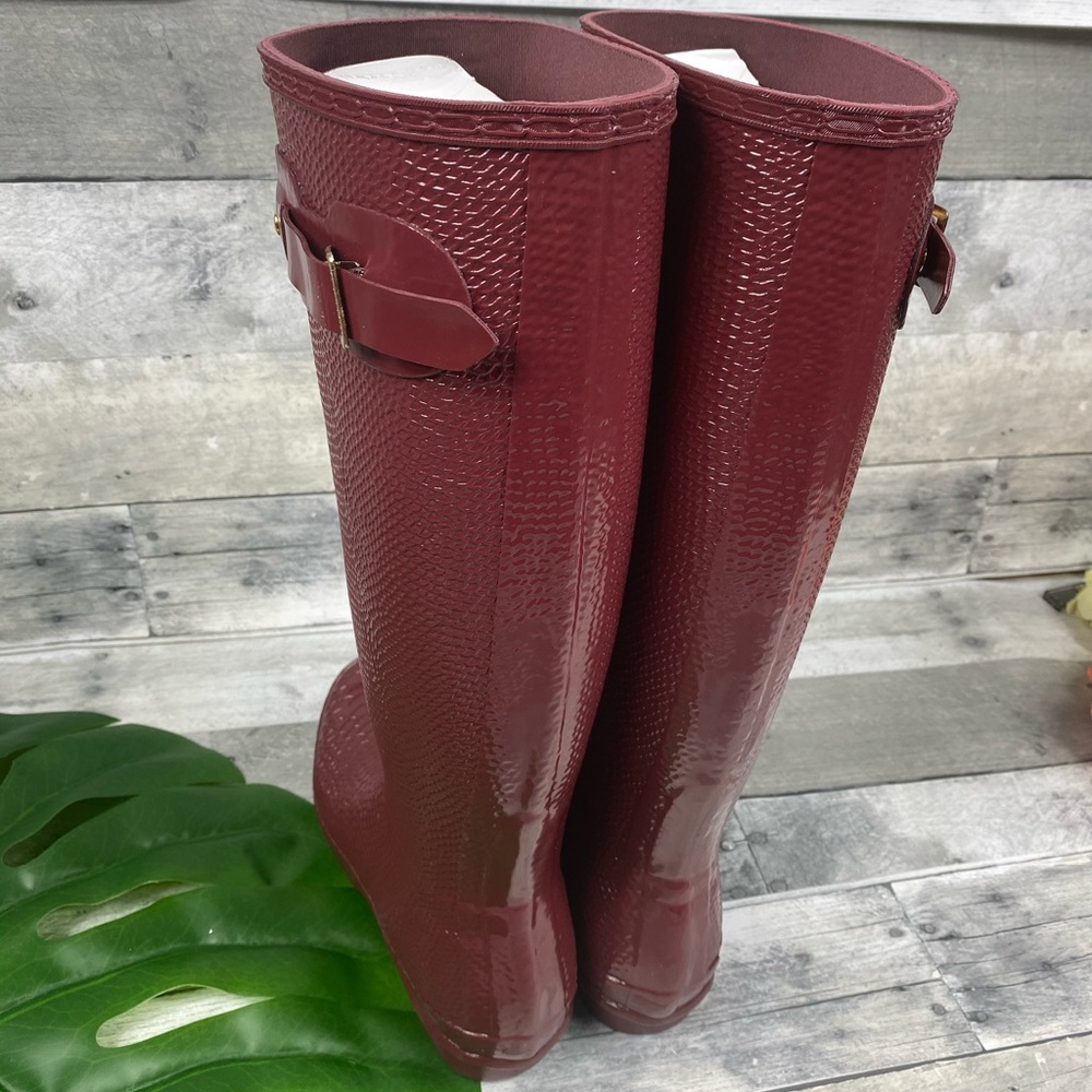 Hunter Perfect Pairs Crocodile print boots shoes - Picture 5 of 8